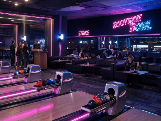 Boutique bowling lounge