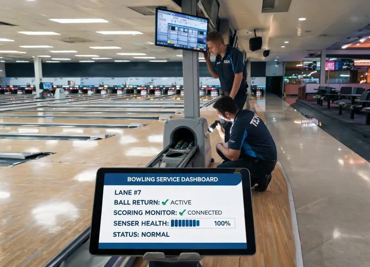 Bowling center lane service planning
