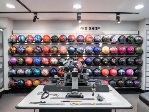 Pro shop ball wall